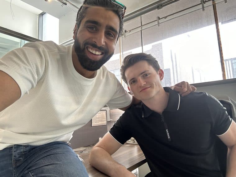 Atif with a client